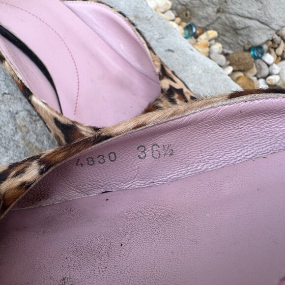 Mark & Steven Animal Print Rhinestone Jeweled Plaque Slides Size 36.5 (US 6) - Picture 8 of 11